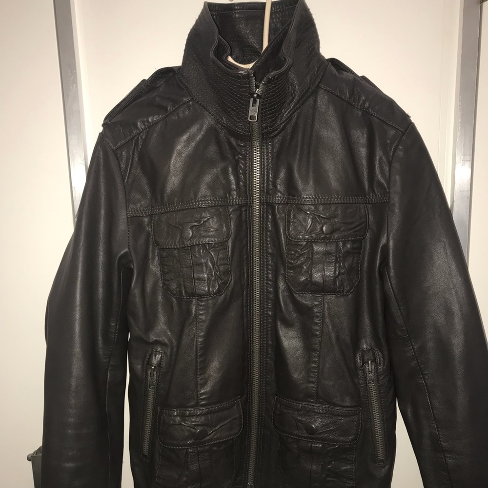 Men’s Superdry New Brad Hero leather jacket